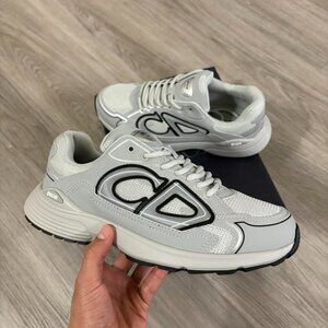 Dior Men's Grey and White Trainers